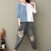 Cotton And Linen Shirt Horizontal Stripes Splicing Straight Long Sleeve Spring Autumn Blouse High Street 2020 Women FZ2330