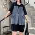 Fashion Short Sleeve Dress For Kids Large Size Is Thin And Fashionable Stitching Denim 2020 Women Dresses For Girls