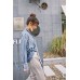 Korean Blue Stripe Shirt, Spacious Long Sleeve Shirt, With Female Lens, To Fall Fashion, 2020 New Product