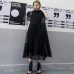 Salt And Sweet Sexy Dress A Word Big Size Temperament French Retro Gauze Foreign Style Dress Two Piece Dress