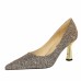 2020 Women 7.5cm High Heels Plus Size 43 Stripper Glitter Scarpins Luxury Pumps Stiletto Wedding Bridal Gold Silver Fetish Shoes