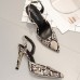MHYONS 2020 New Women Classic Slingback Kitten Heels Dress Pump Snake Prints Brown Black Grace Occupation Pumps Shoes
