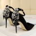 Women High Heels Ankle Buckle Strap Shoes Female Sexy Stiletto Bling Rhinestone Cover Heel Drill Fashion Red Wedding Pump
